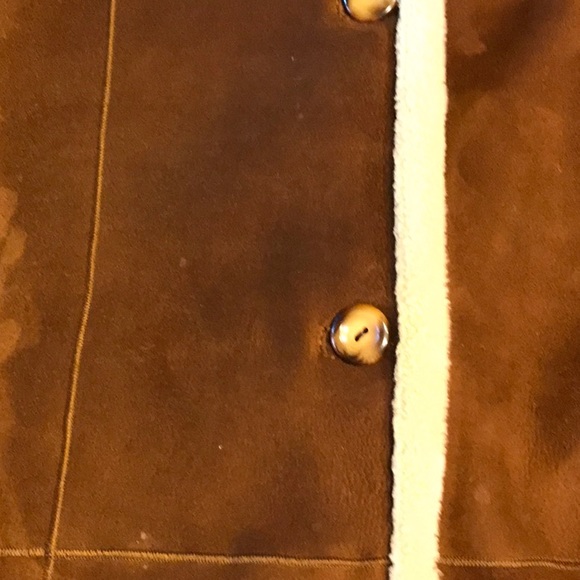 Authentic Shearling leamskin leather Coat in size 12-14 - Picture 7 of 15